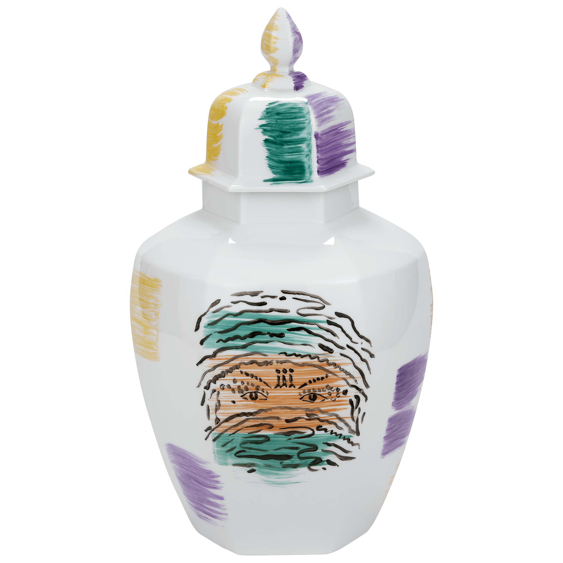 Vase, handbemalt, H 48 cm | Meissen Unikate 63c052 - u5405 - Meissen Weimar