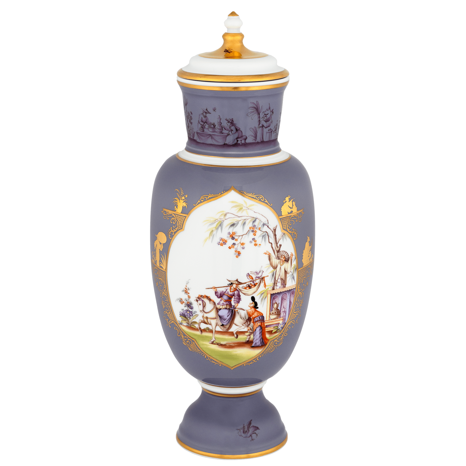 Vase "Höroldtsche Chinoiserien", Lim. 15, H 39 cm | Meissen Limitierte Meisterwerke 28A984-51118 - Meissen Weimar
