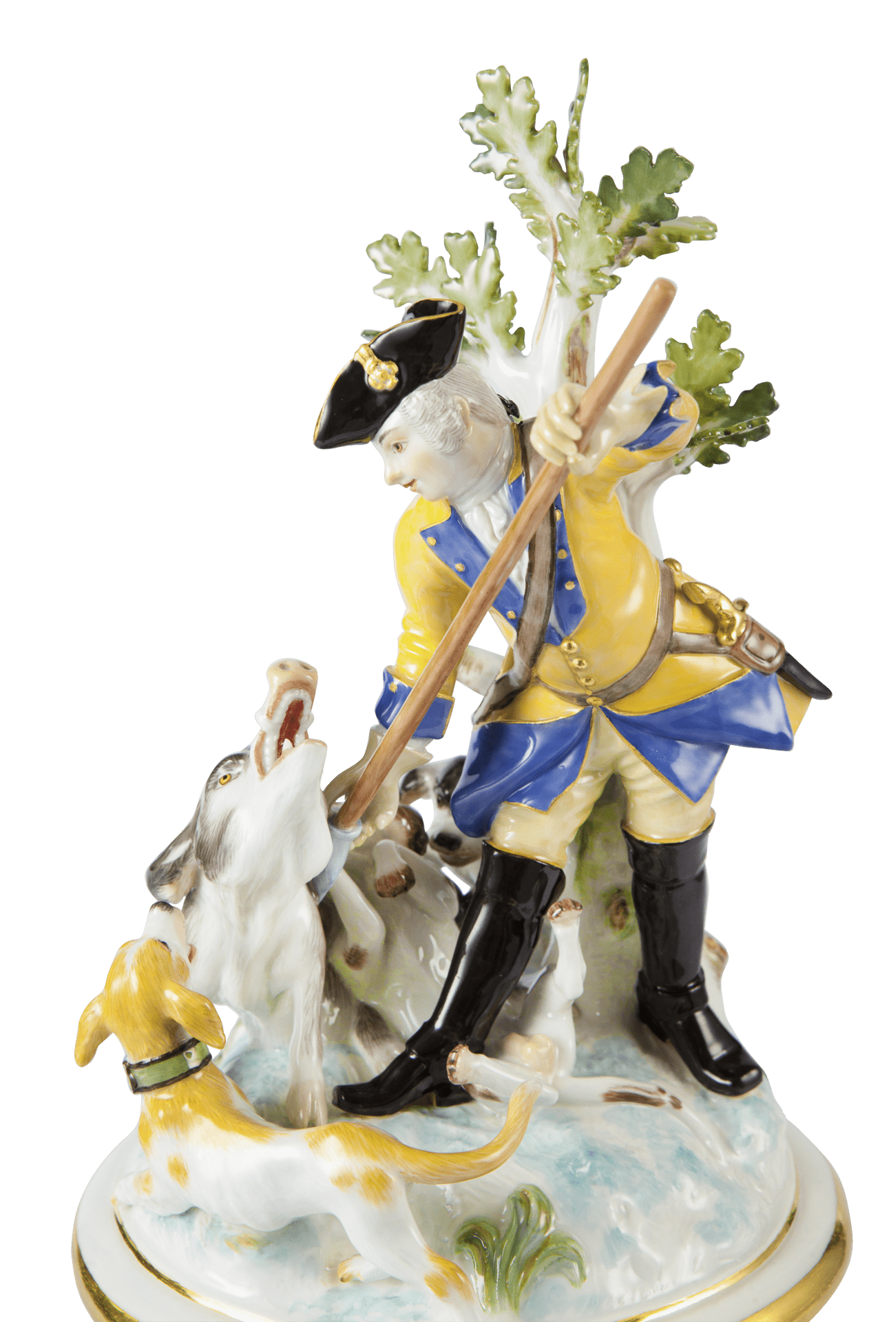 Vase Jugdmalerei nach Ridinger, gelber Fond, H 65 cm, limitiert | Meissen Limitierte Meisterwerke 278584 - 51325 - Meissen Weimar