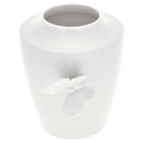 Vase, klein, rund, H 13,5 cm, weiß | Meissen Butterfly Collection