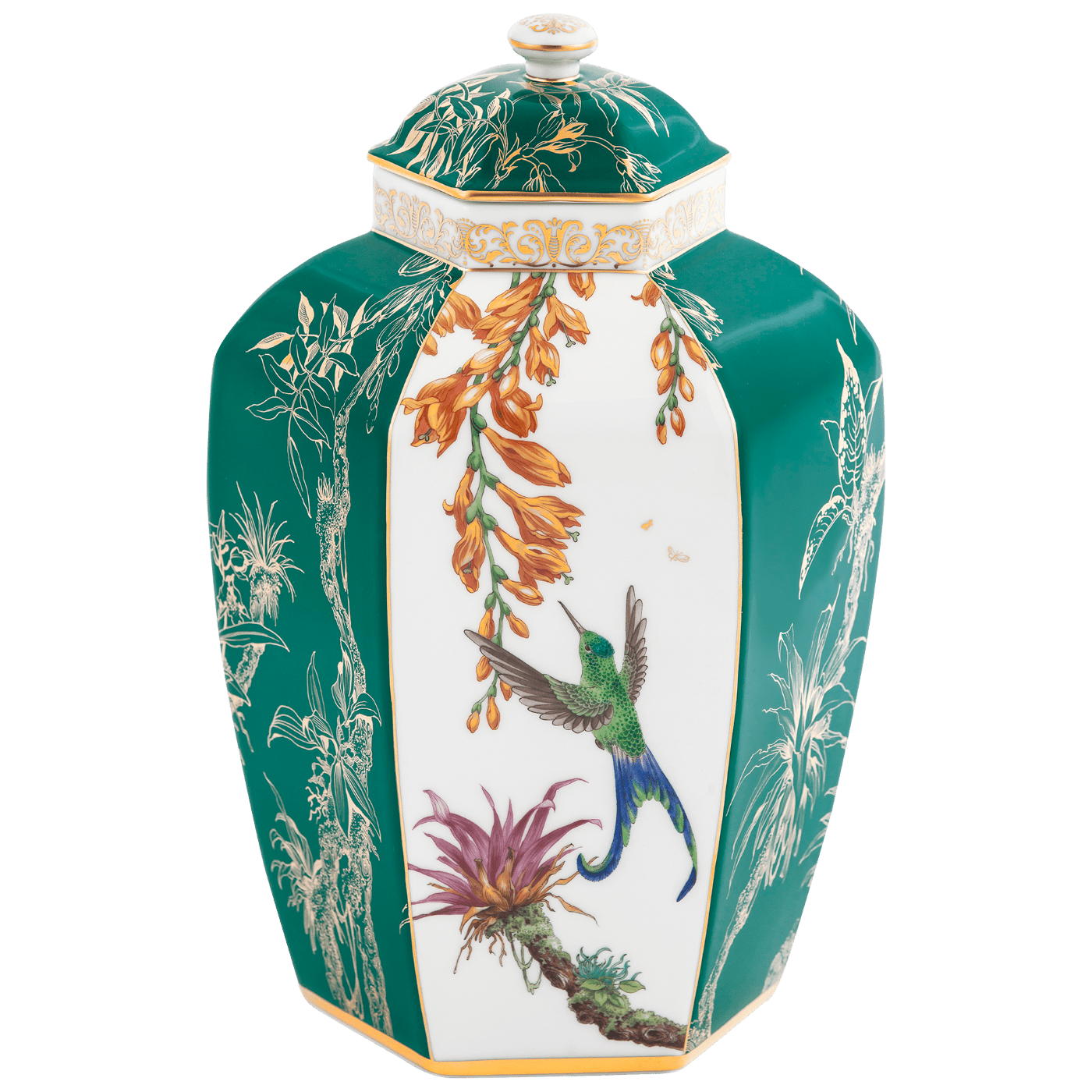 Vase Kolibri und Orchideen, H 28 cm | Meissen Limitierte Meisterwerke 603184 - 51117 - Meissen Weimar