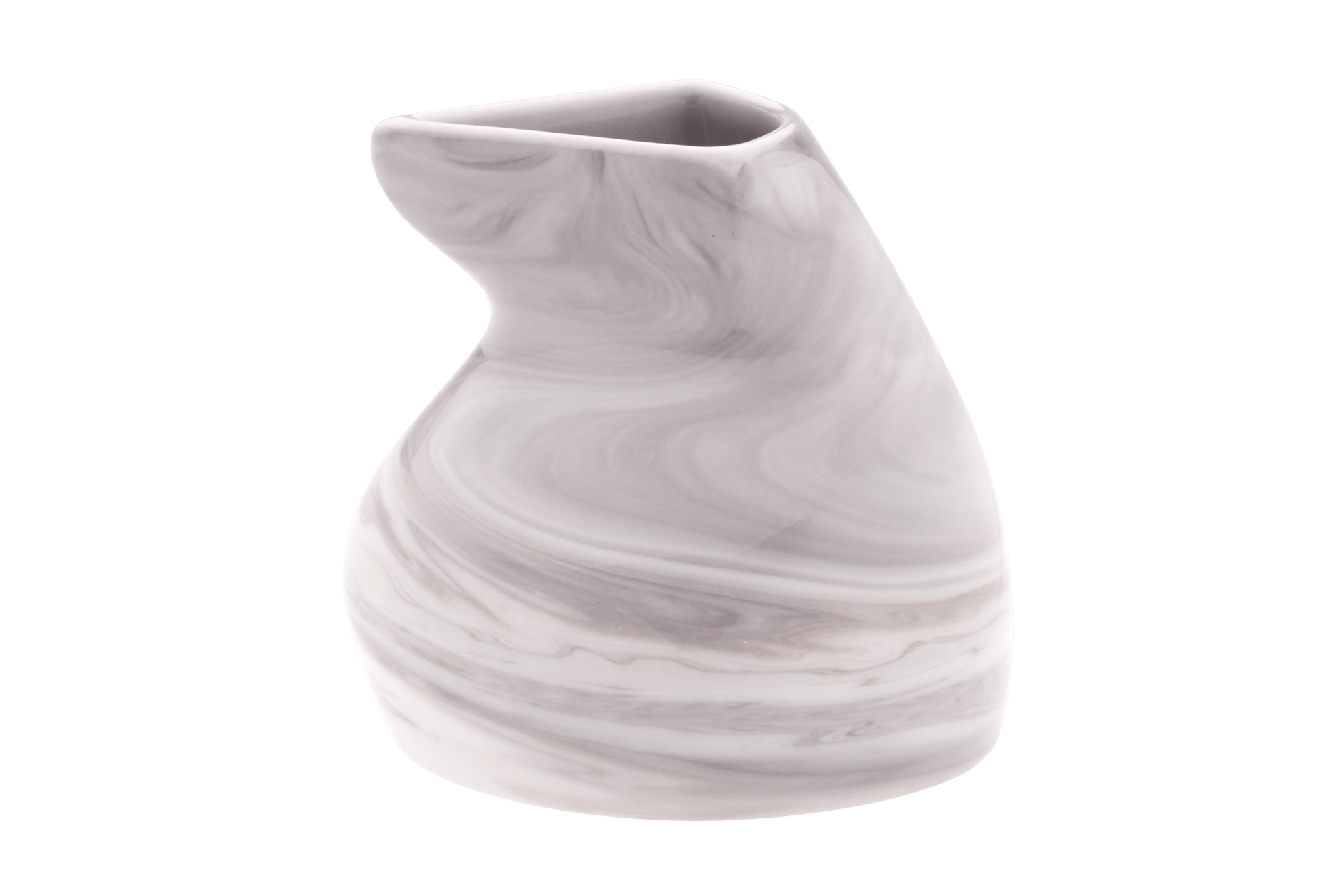 Vase Marmoriert Light Grey, H 8 cm | Meissen Antactica Collection 004001 - 50560 - Meissen Weimar