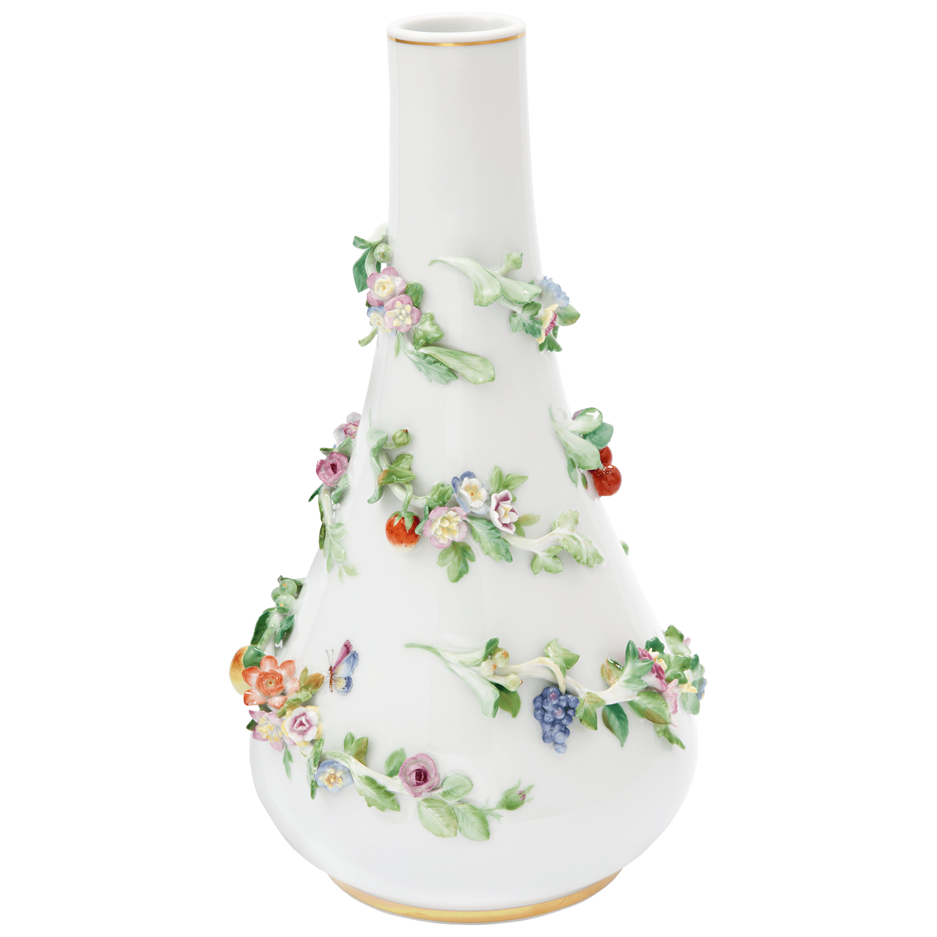 Vase mit Blütenbelag, Weiß, H 26 cm | Meissen Limitierte Meisterwerke 908284 - 82800 - Meissen Weimar