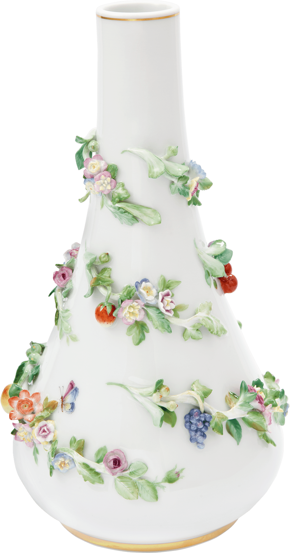 Vase mit Blütenbelag, Weiß, H 26 cm | Meissen Limitierte Meisterwerke 908284 - 82800 - Meissen Weimar