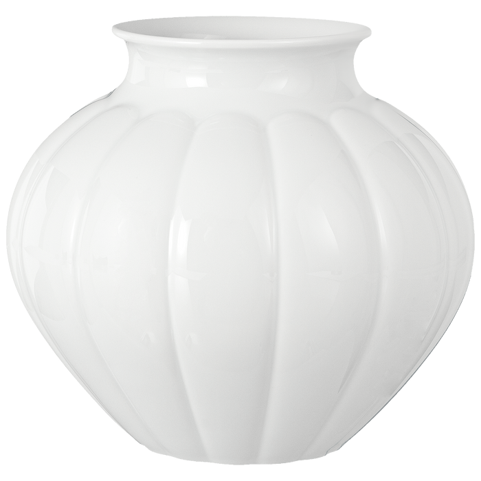 Vase, "Landscape ", mittel, Weiß, H 17 cm | Meissen Vasen Kollektion