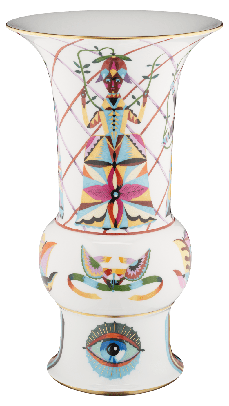 Vase, Olaf Hajek Flower Guards, H 42 cm | Meissen Vasen Kollektion 65c058 - 50410 - Meissen Weimar