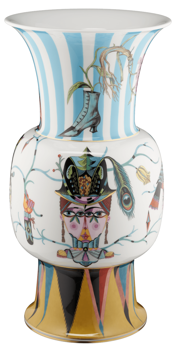 Vase, Olaf Hajek Mr. and Mrs. Butterfly, H 48 cm | Meissen Vasen Kollektion 65c057 - 50441 - Meissen Weimar