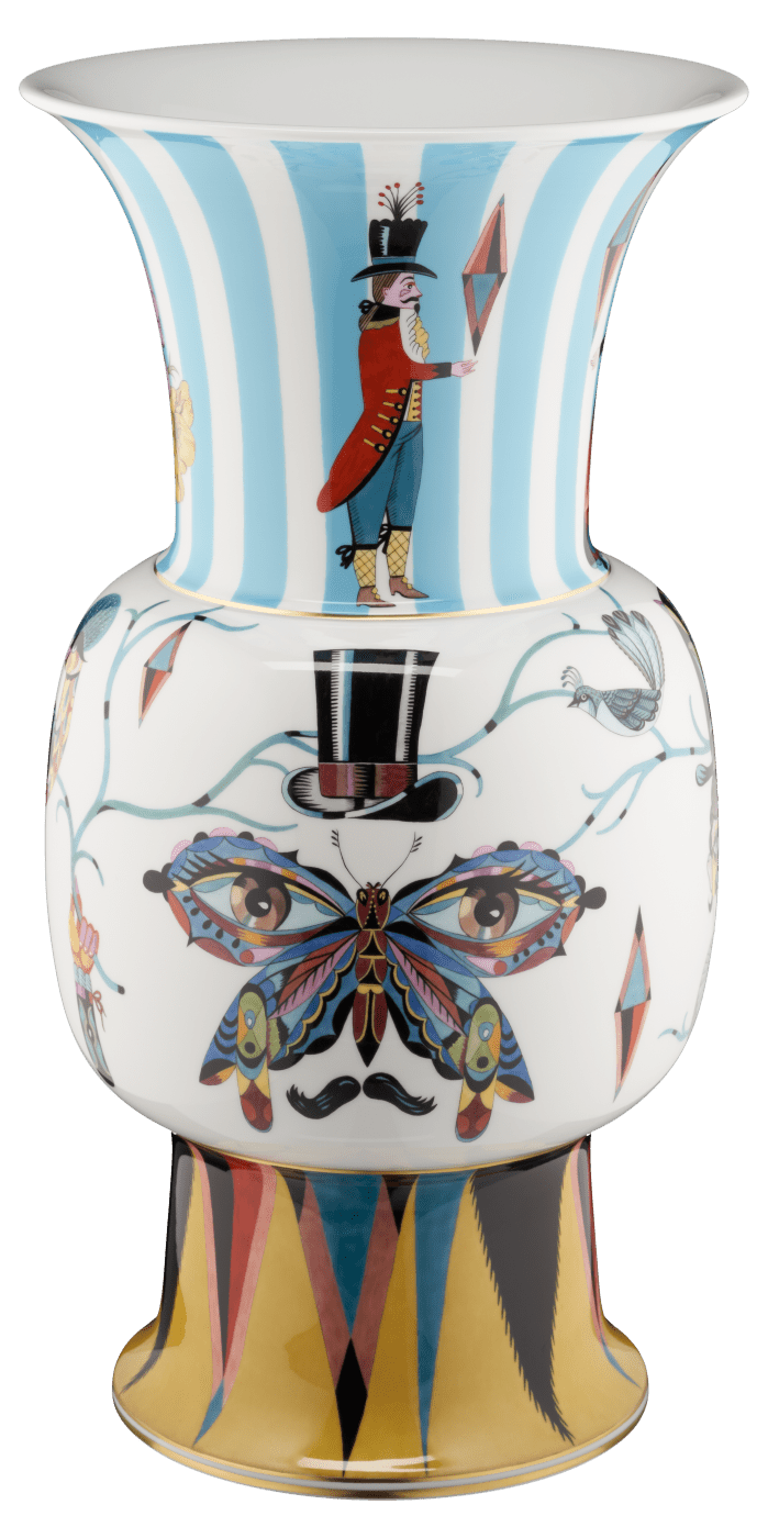 Vase, Olaf Hajek Mr. and Mrs. Butterfly, H 48 cm | Meissen Vasen Kollektion 65c057 - 50441 - Meissen Weimar