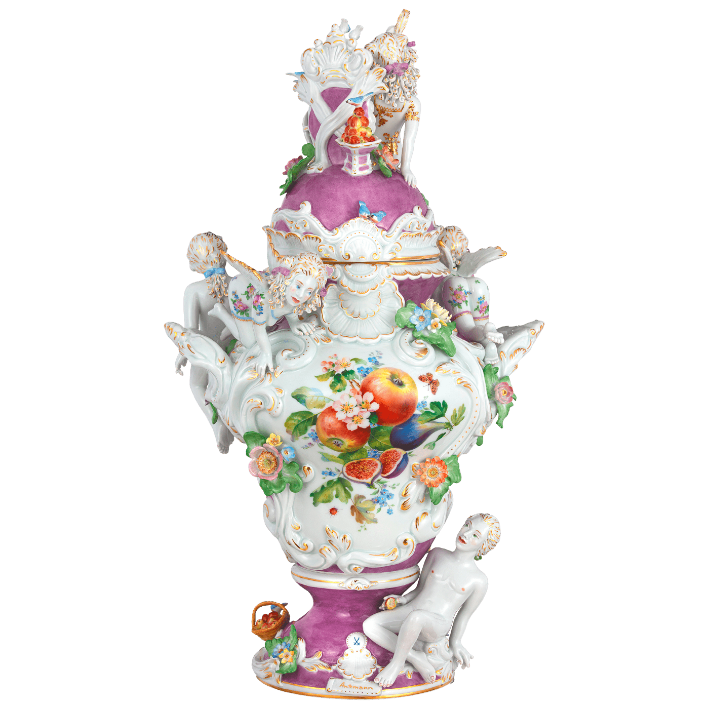 Vase, Paradise Vase, H 73 cm | Meissen Vasen Kollektion 65c028 - 81m16 - Meissen Weimar