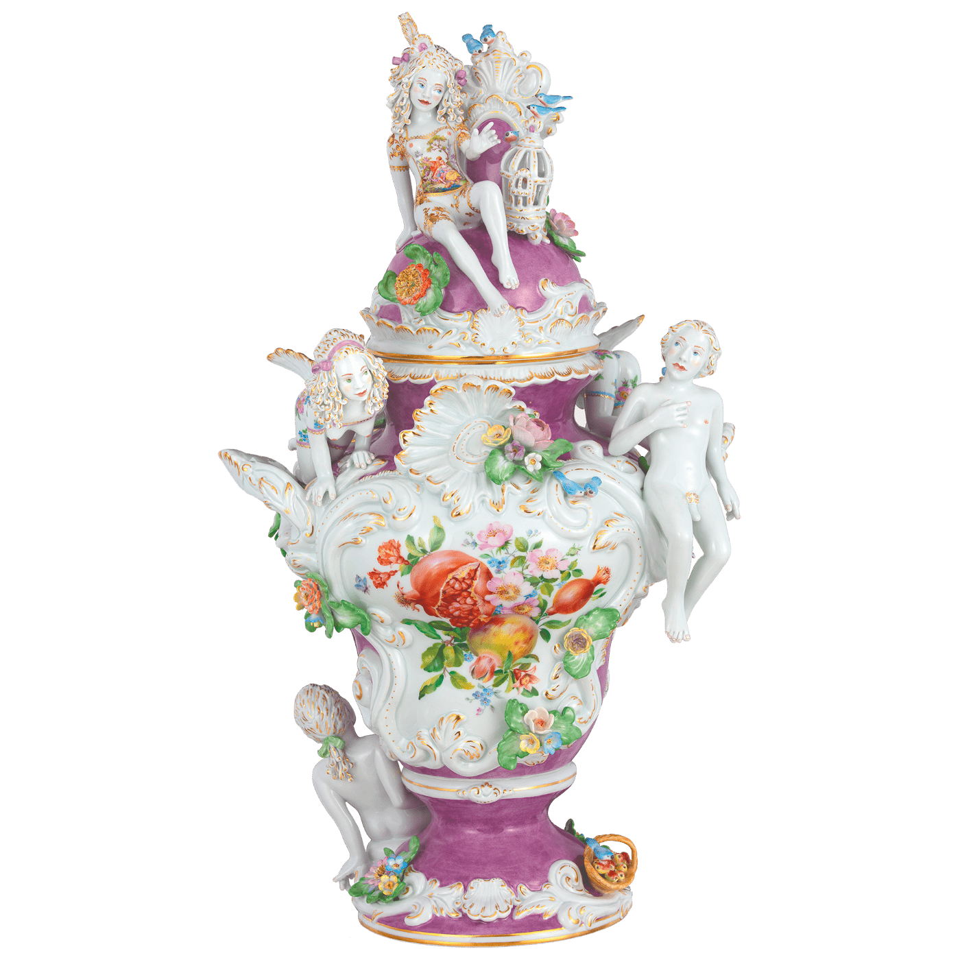 Vase, Paradise Vase, H 73 cm | Meissen Vasen Kollektion 65c028 - 81m16 - Meissen Weimar