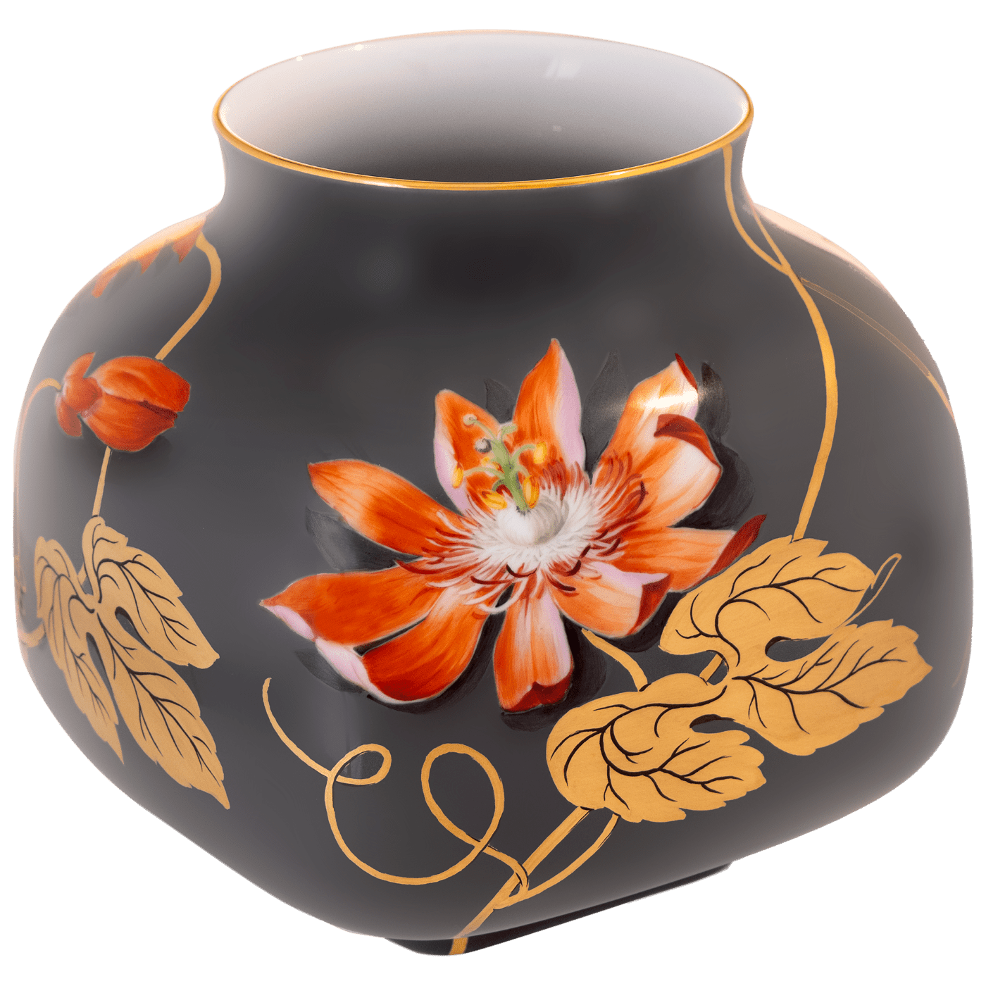 Vase, Passionsblume & Kolibris, H 17,5 cm | Meissen Limitierte Meisterwerke 617884 - 50572 - Meissen Weimar