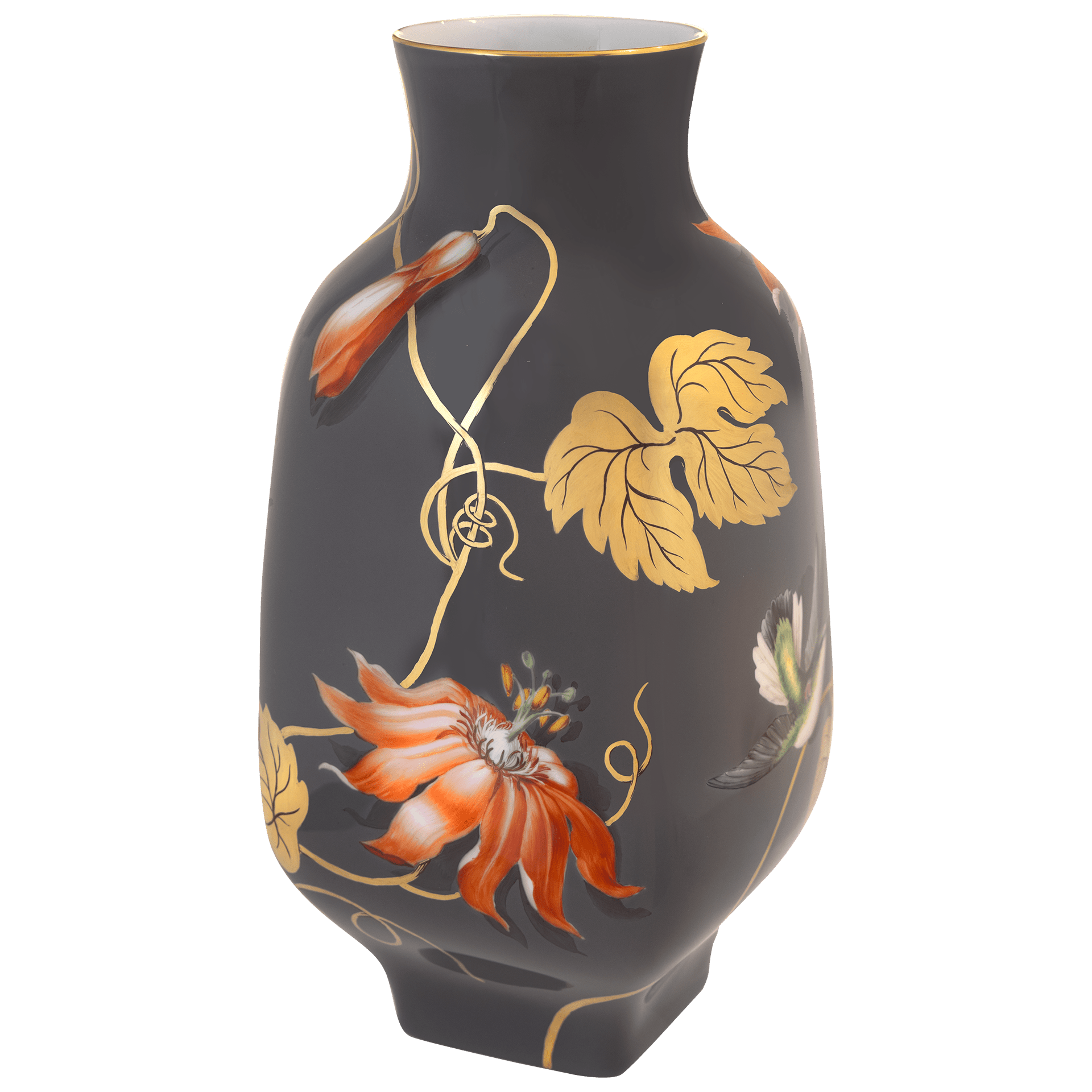 Vase Passionsblume & Kolibris, H 34 cm, limitiert | Meissen Limitierte Meisterwerke 617884 - 50574 - Meissen Weimar