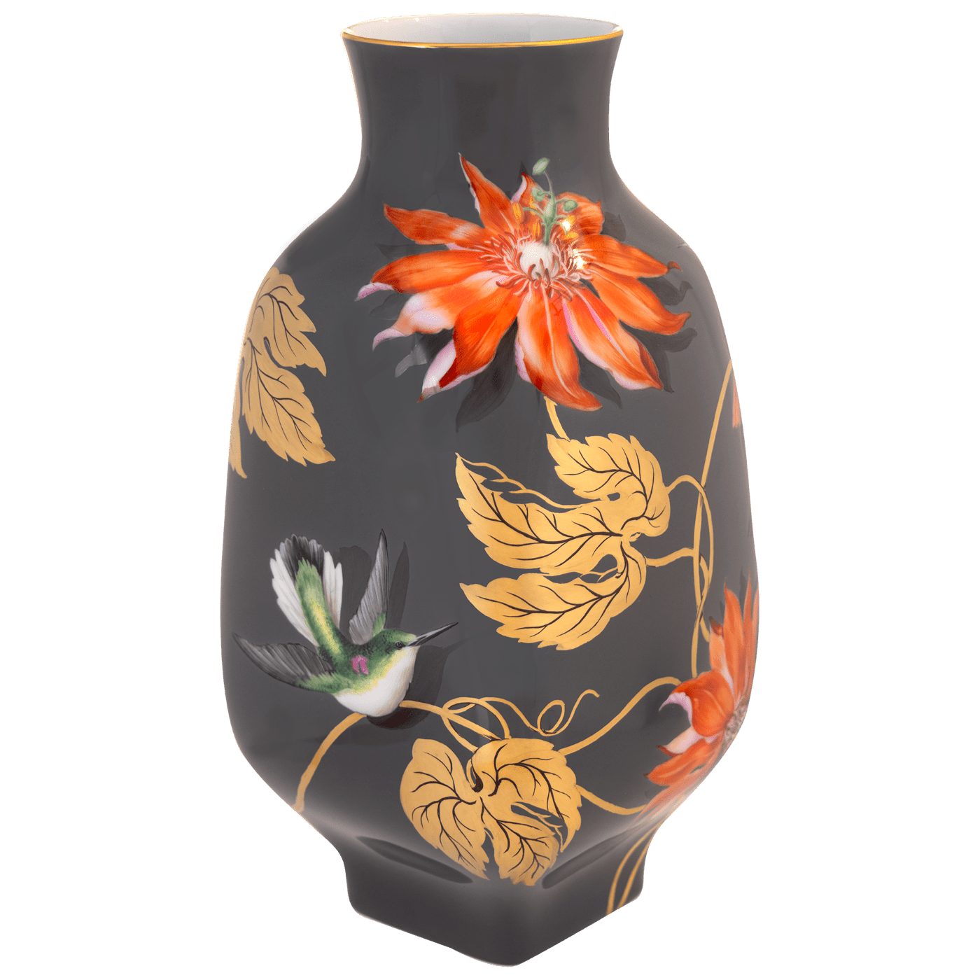 Vase Passionsblume & Kolibris, H 34 cm, limitiert | Meissen Limitierte Meisterwerke 617884 - 50574 - Meissen Weimar