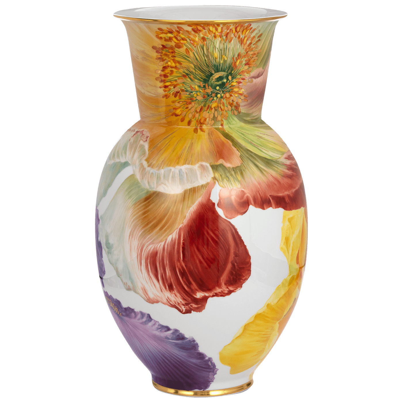 Vase Peach Poppy H 70 cm limitiert | Meissen Limitierte Meisterwerke 932t84 - 50483 - Meissen Weimar