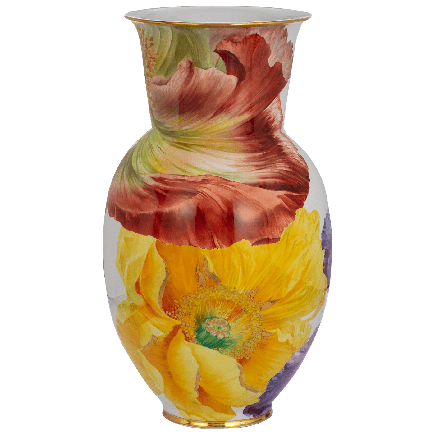 Vase Peach Poppy H 70 cm limitiert | Meissen Limitierte Meisterwerke 932t84 - 50483 - Meissen Weimar