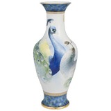 Vase Pfauenpracht, Weiß-Blau, H 79,5 cm | Meissen Exklusiv-Kollektion