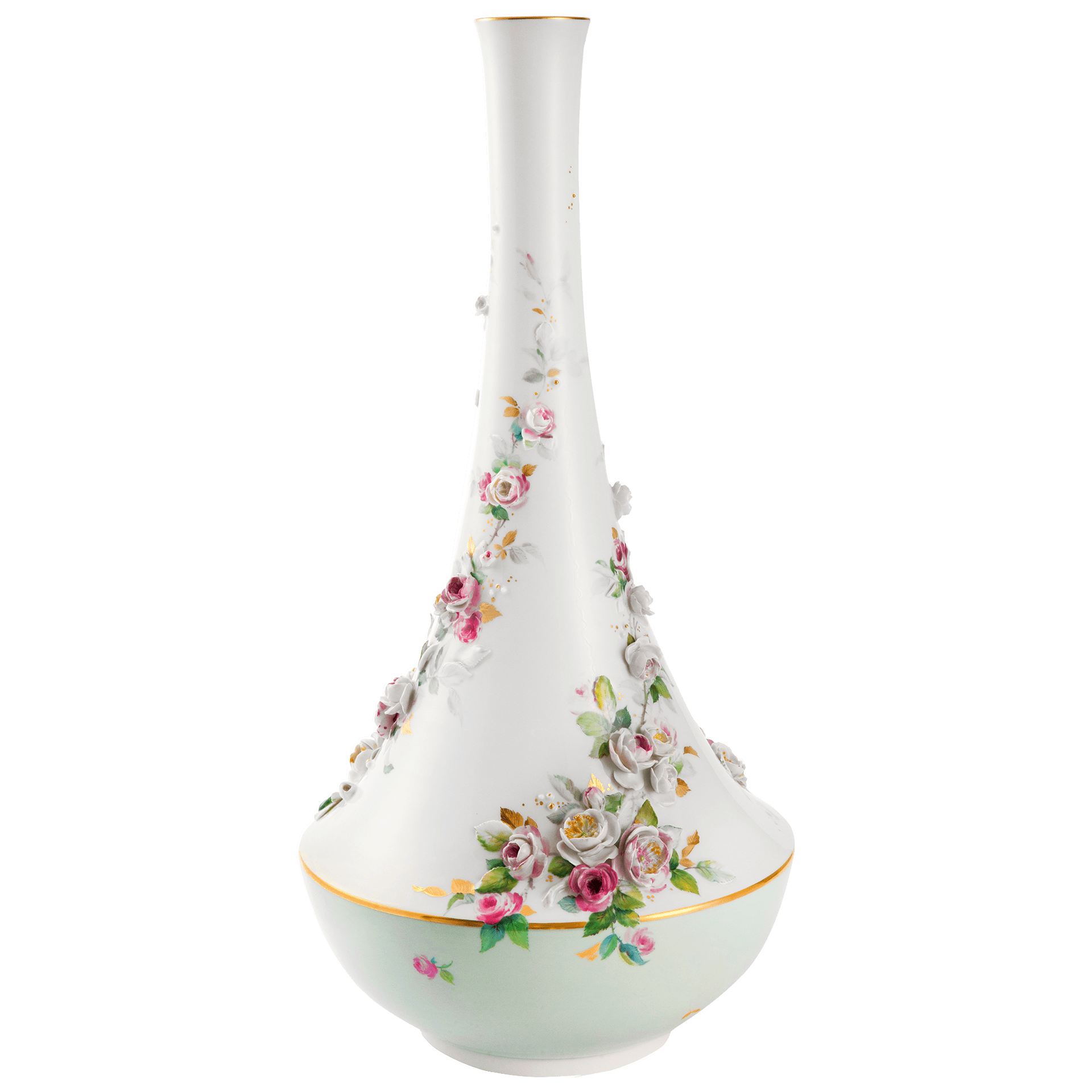 Vase Rosenromantik, H 48 cm | Meissen Limitierte Meisterwerke 932484 - 81451 - Meissen Weimar