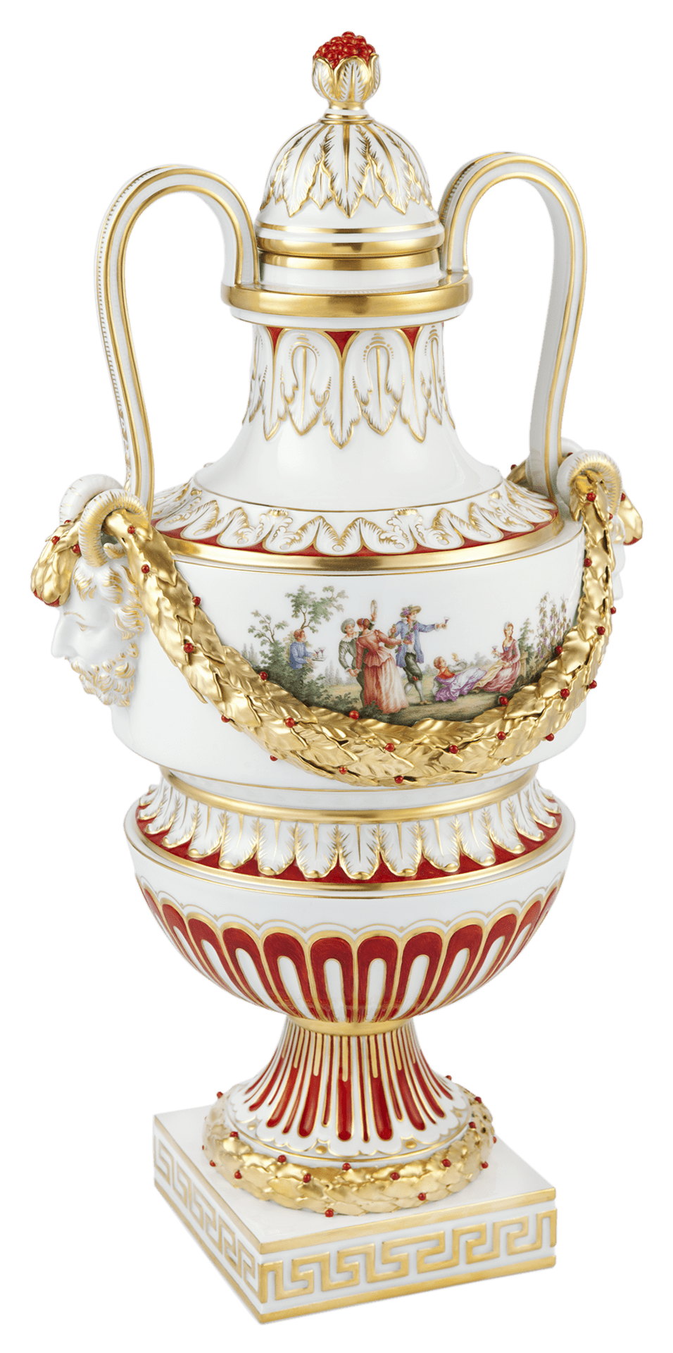 Vase Rot - Gold, H 54 cm, limitiert | Meissen Limitierte Meisterwerke 29a384 - 51239 - Meissen Weimar