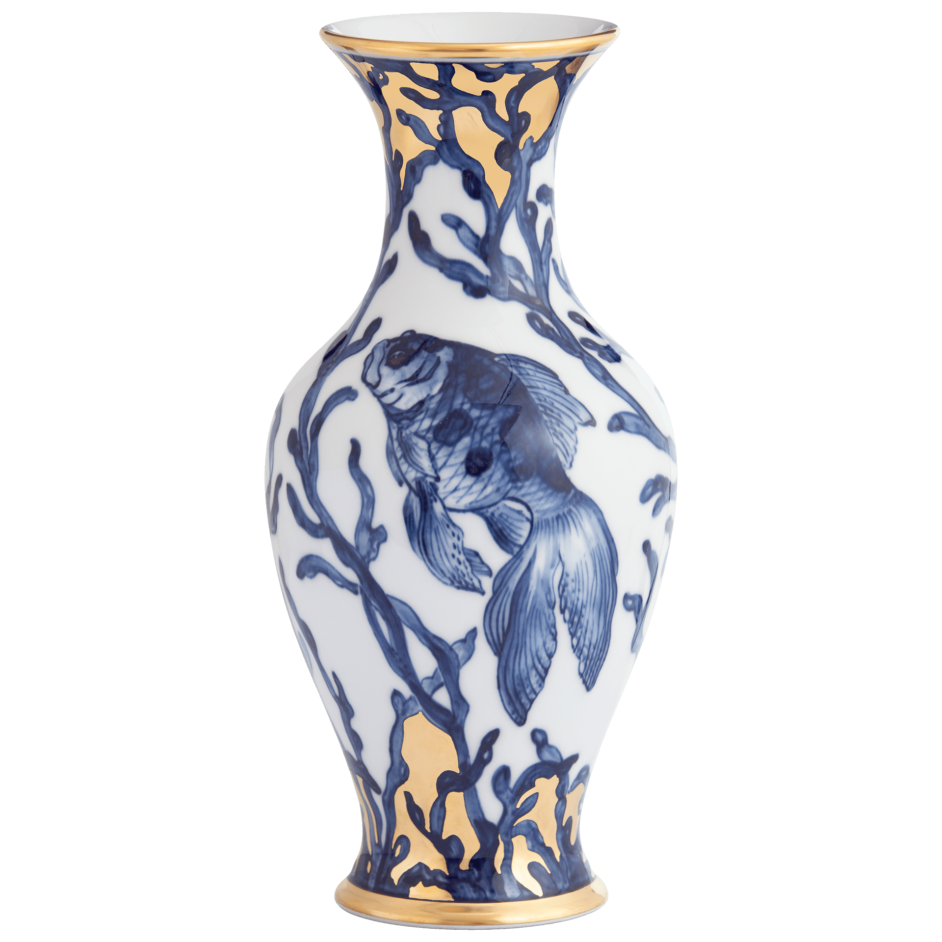 Vase, Schleierfisch im Blasentang, H 24 cm | Meissen Neuer Ausschnitt 816374 - 50198 - Meissen Weimar