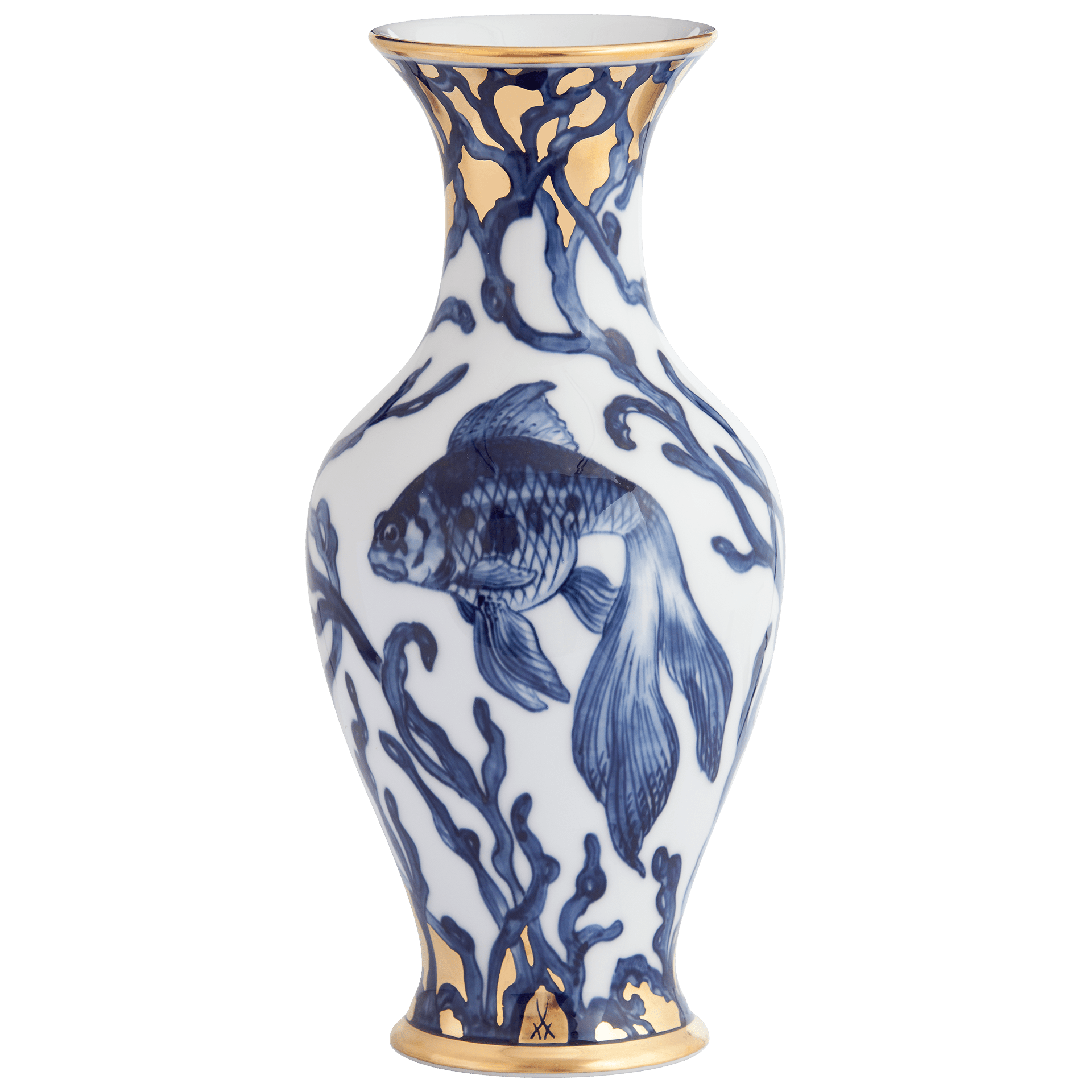 Vase, Schleierfisch im Blasentang, H 24 cm | Meissen Neuer Ausschnitt 816374 - 50198 - Meissen Weimar