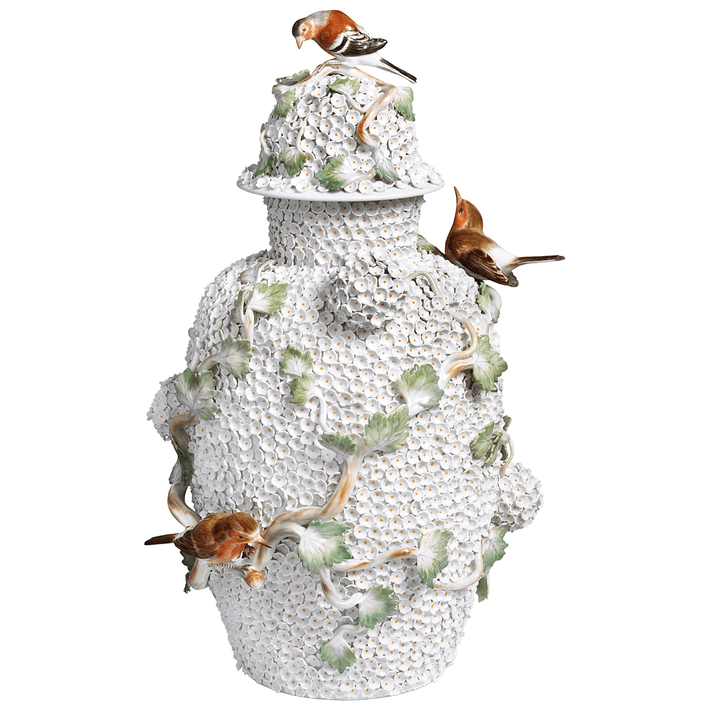 Vase Schneeballblüten, handbemalt, H 53 cm | Meissen Exklusiv - Kollektion 900180 - 82351 - Meissen Weimar