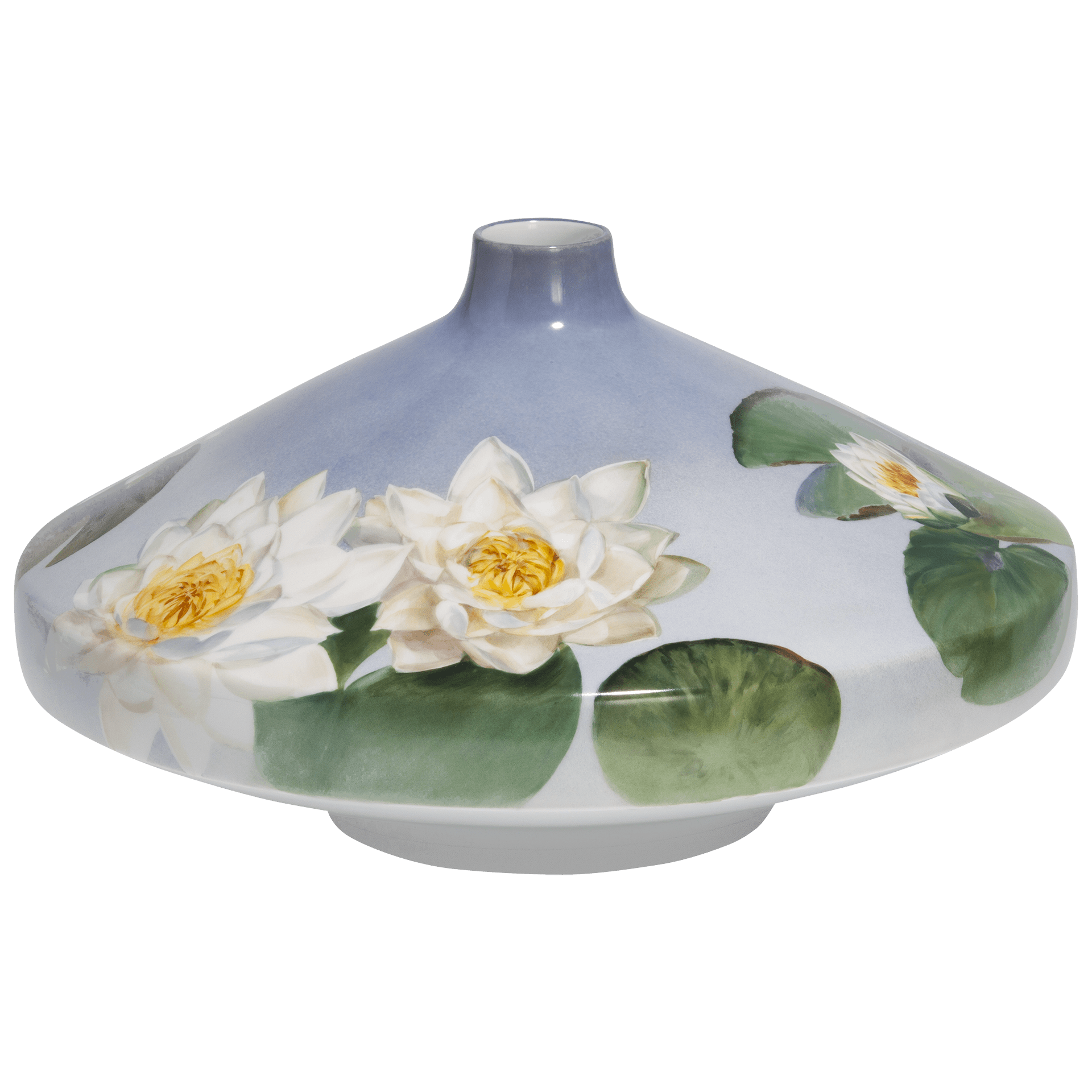 Vase Seerosenteich, handbemalt, H 19,5 cm | Meissen Limitierte Meisterwerke 932m84 - 50559 - Meissen Weimar