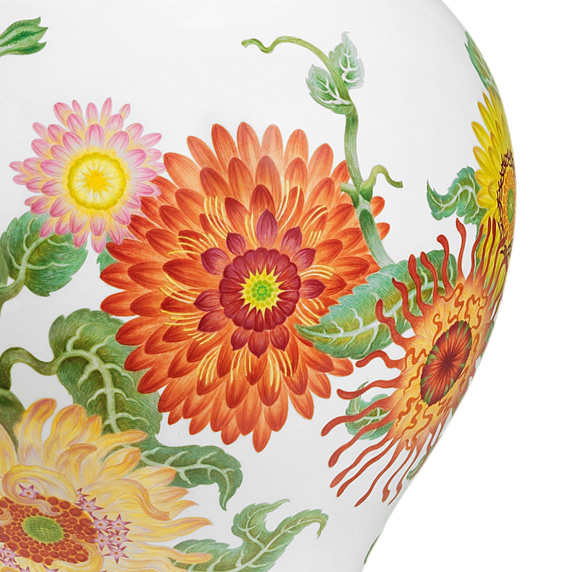 Vase Stilisierte Dahlien, Höhe 45 cm | Meissen Exklusiv - Kollektion 608880 - 50435 - Meissen Weimar