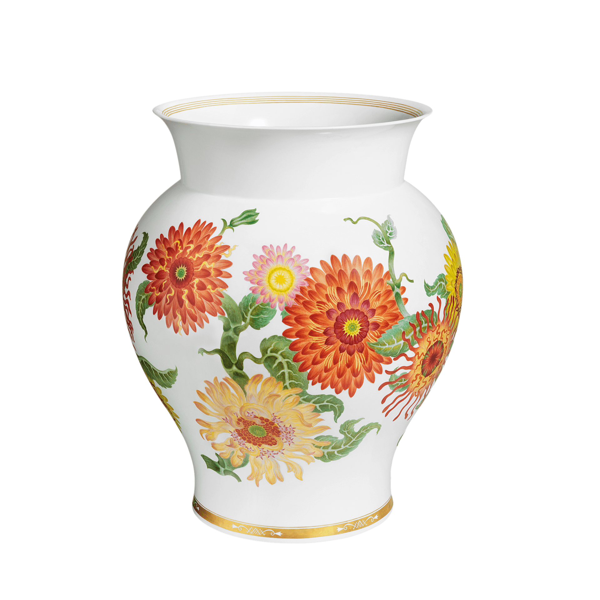 Vase Stilisierte Dahlien, Höhe 45 cm | Meissen Exklusiv - Kollektion 608880 - 50435 - Meissen Weimar