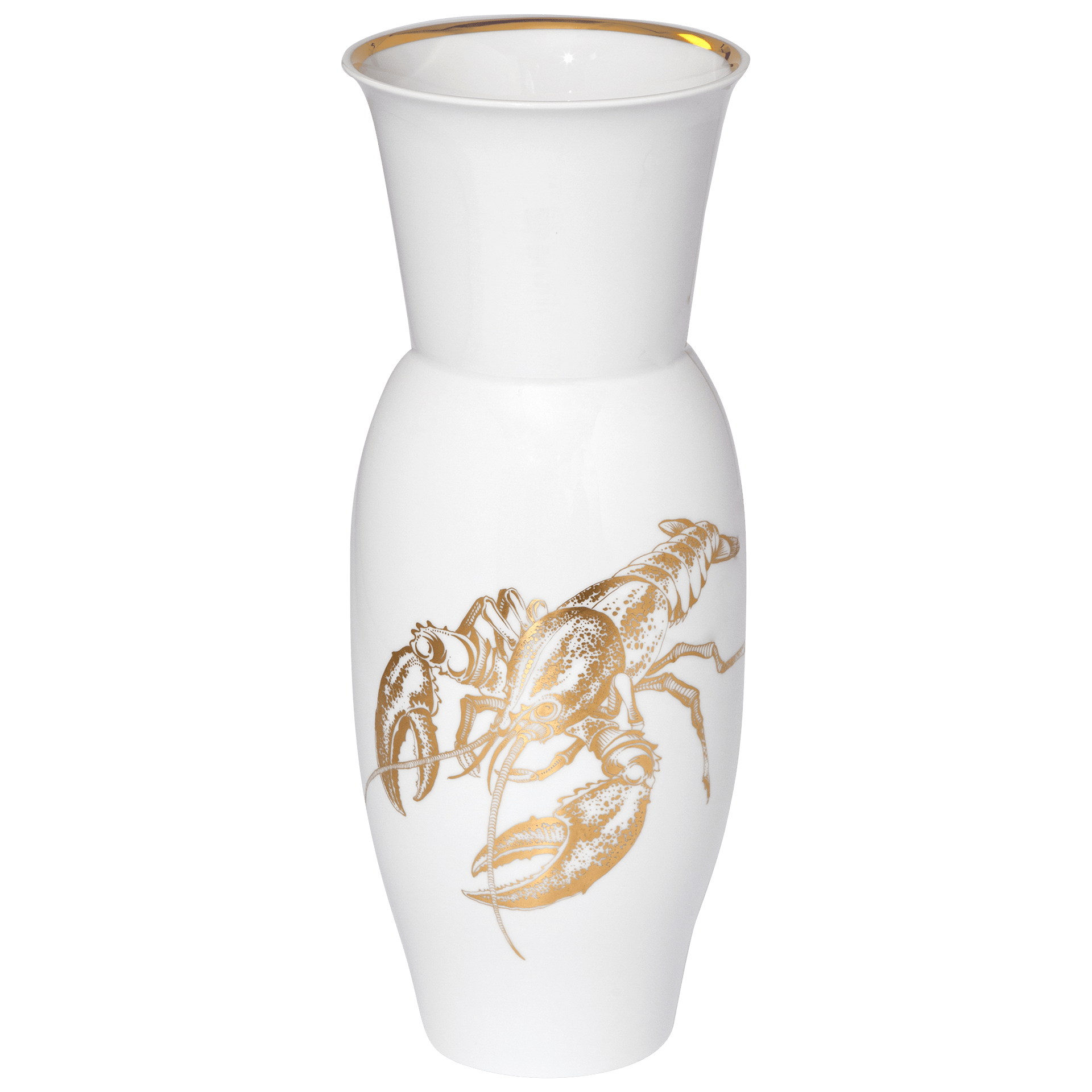 Vase Stilisierter Hummer, Gold, H 34,5 cm | Meissen Vasen Kollektion 61a148 - 50330 - Meissen Weimar
