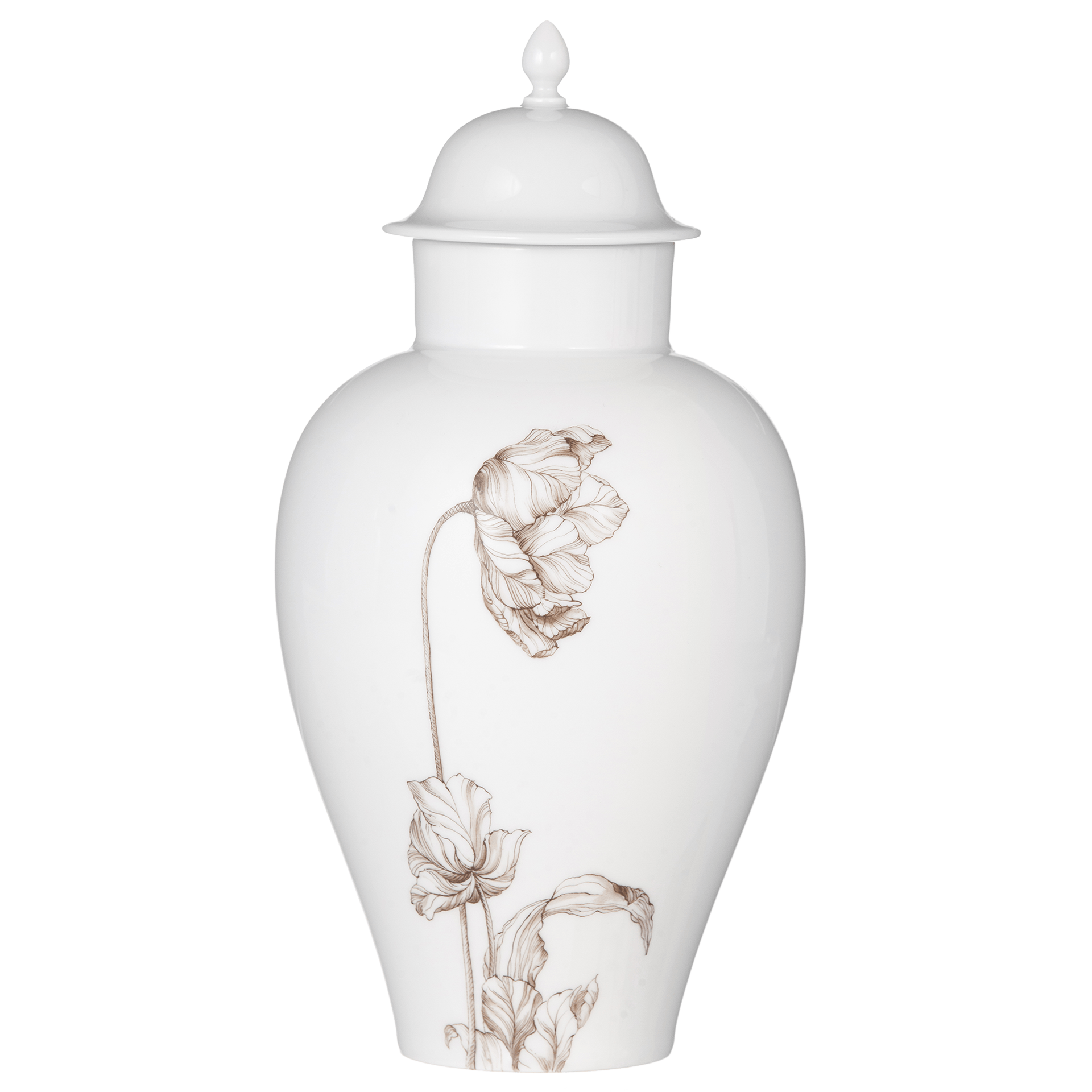 Vase, Tulpe sepia, H 24,5 cm | Meissen Limitierte Meisterwerke 20a174 - 51082 - Meissen Weimar