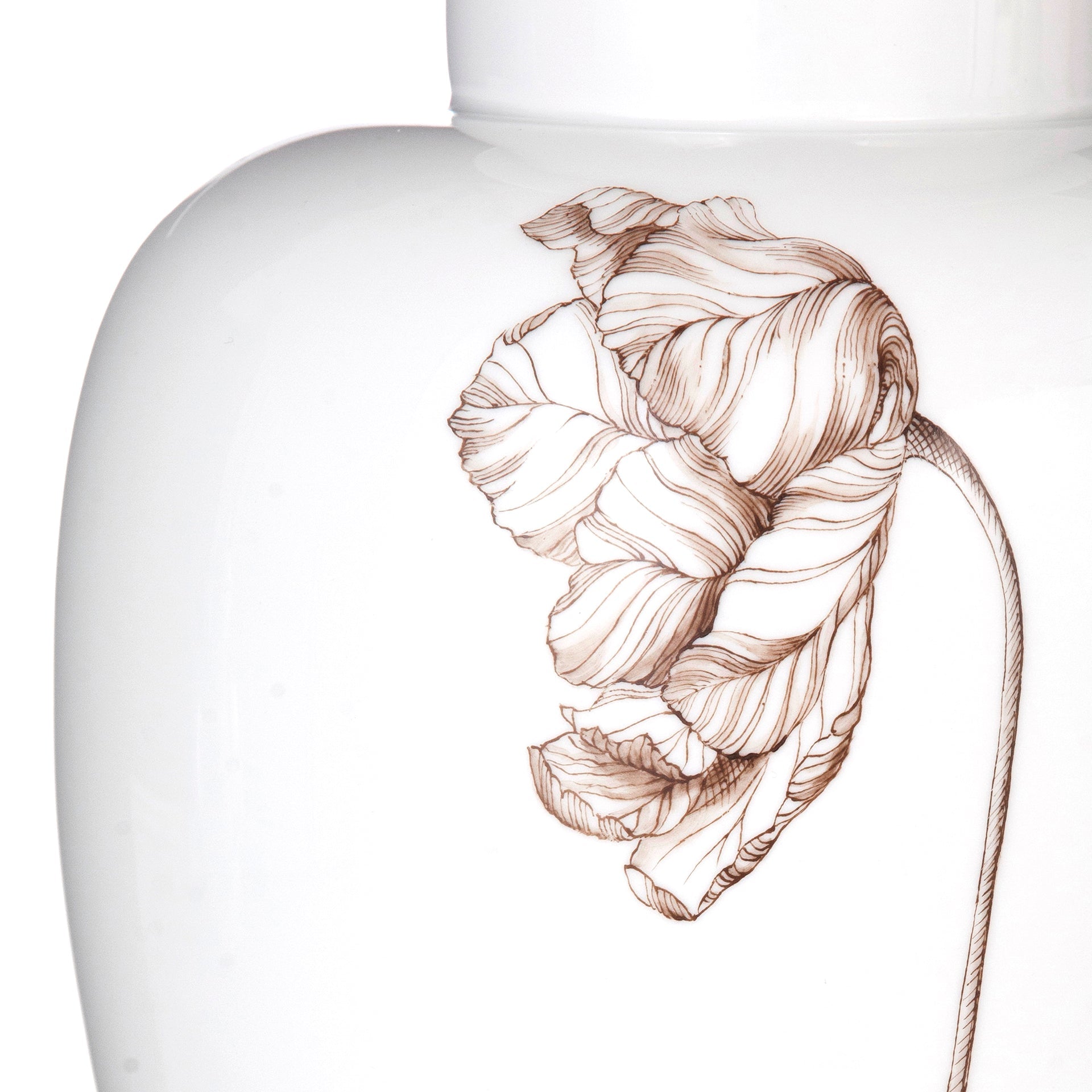 Vase Tulpe sepia, Höhe 33 cm | Meissen Vasen Kollektion 20a174 - 51085 - Meissen Weimar