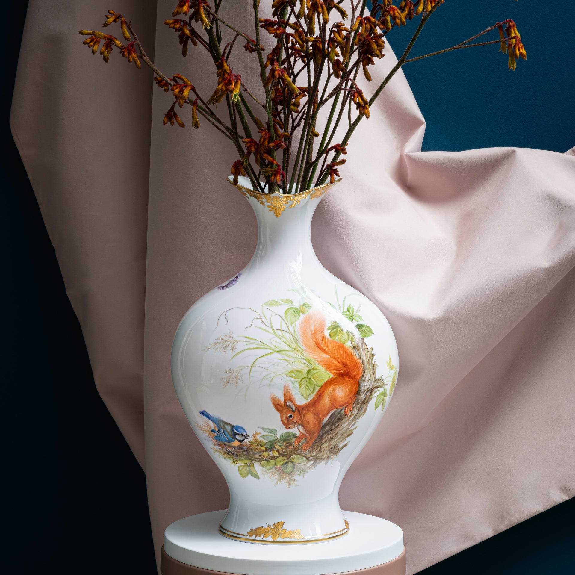 Vase, Waldgeflüster, H 44,5 cm | Meissen Limitierte Meisterwerke 26a384 - 50440 - Meissen Weimar