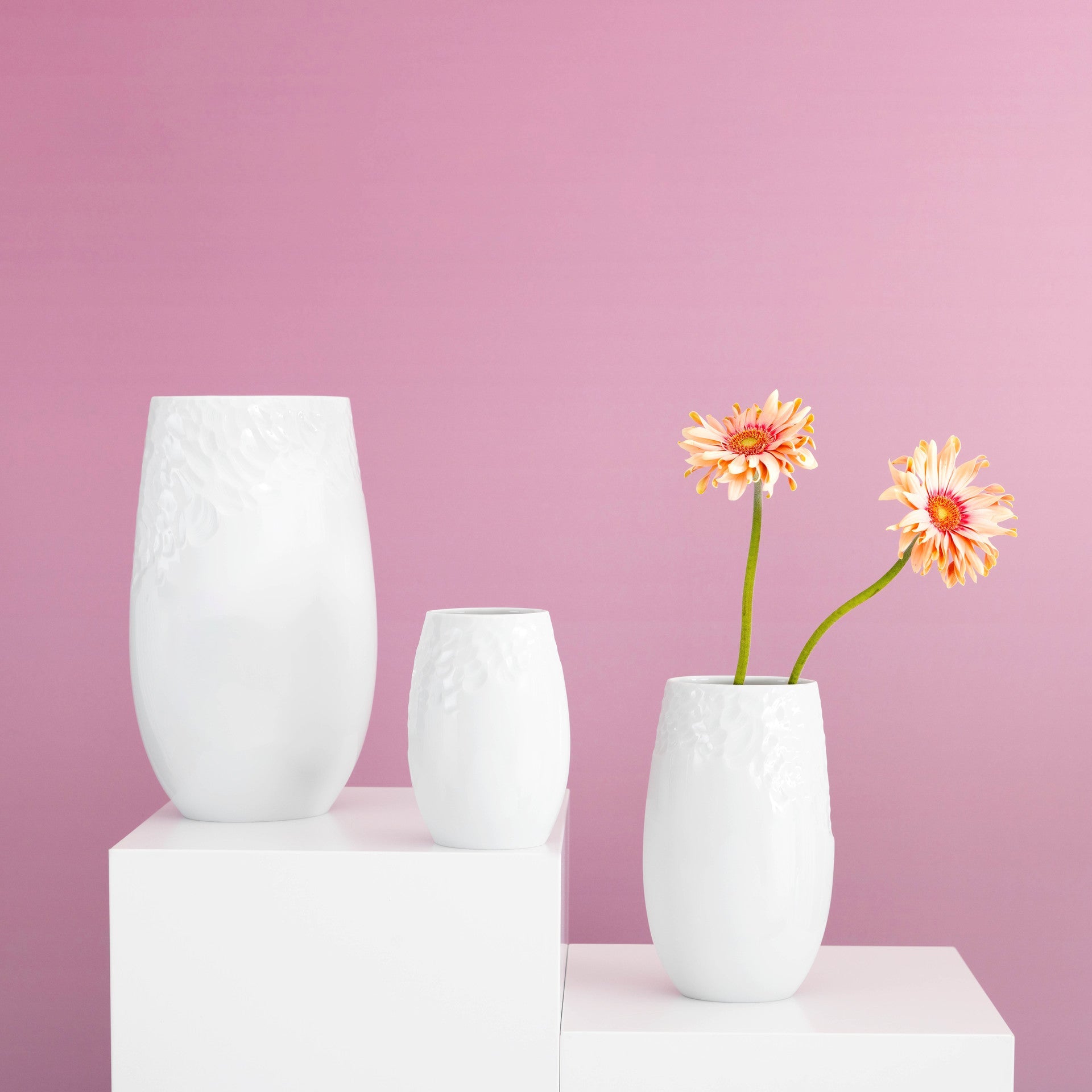 Vase Weiß, H 16 cm | Meissen Vasen Kollektion 000001-50579 - Meissen Weimar