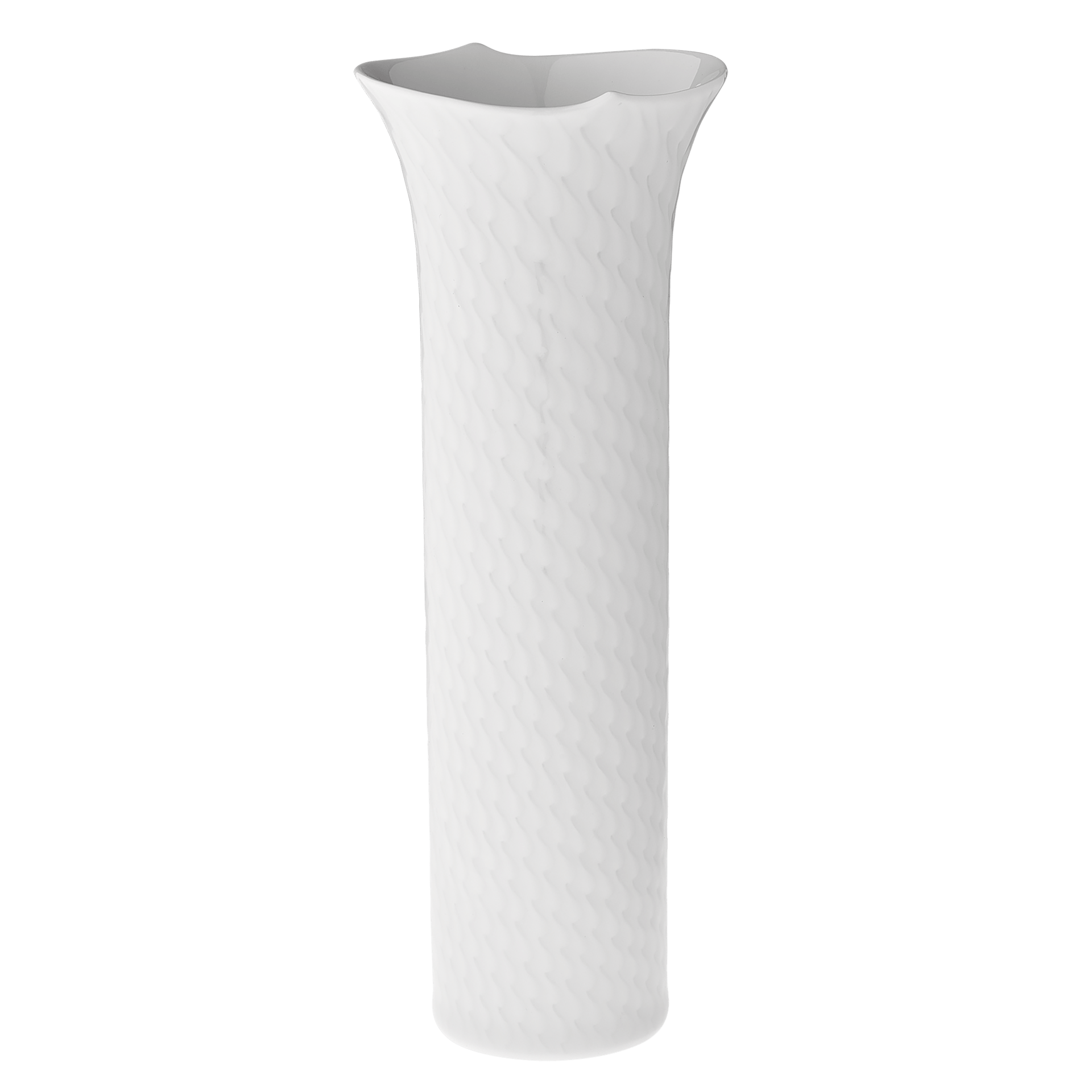 Vase Weiß H 19,5 cm | Meissen Wellenspiel Relief 000001 - 50206 - Meissen Weimar