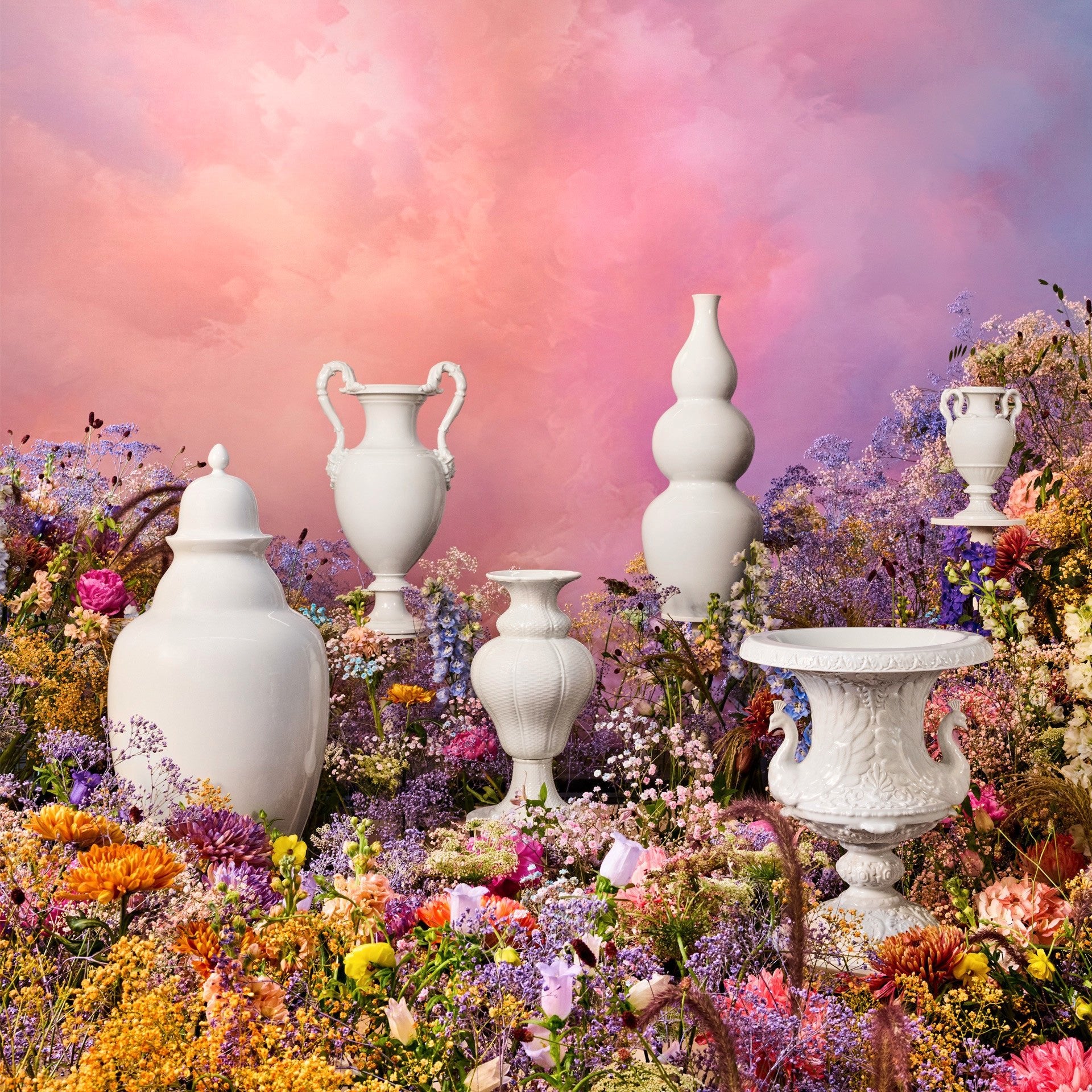 Vase, Weiß, H 52 cm | Meissen Vasen Kollektion 000001-50m37 - Meissen Weimar