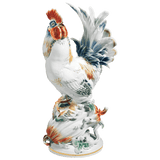 Vogel Figur Hahn auf Melone, H 40 cm | Meissen Exklusiv-Kollektion