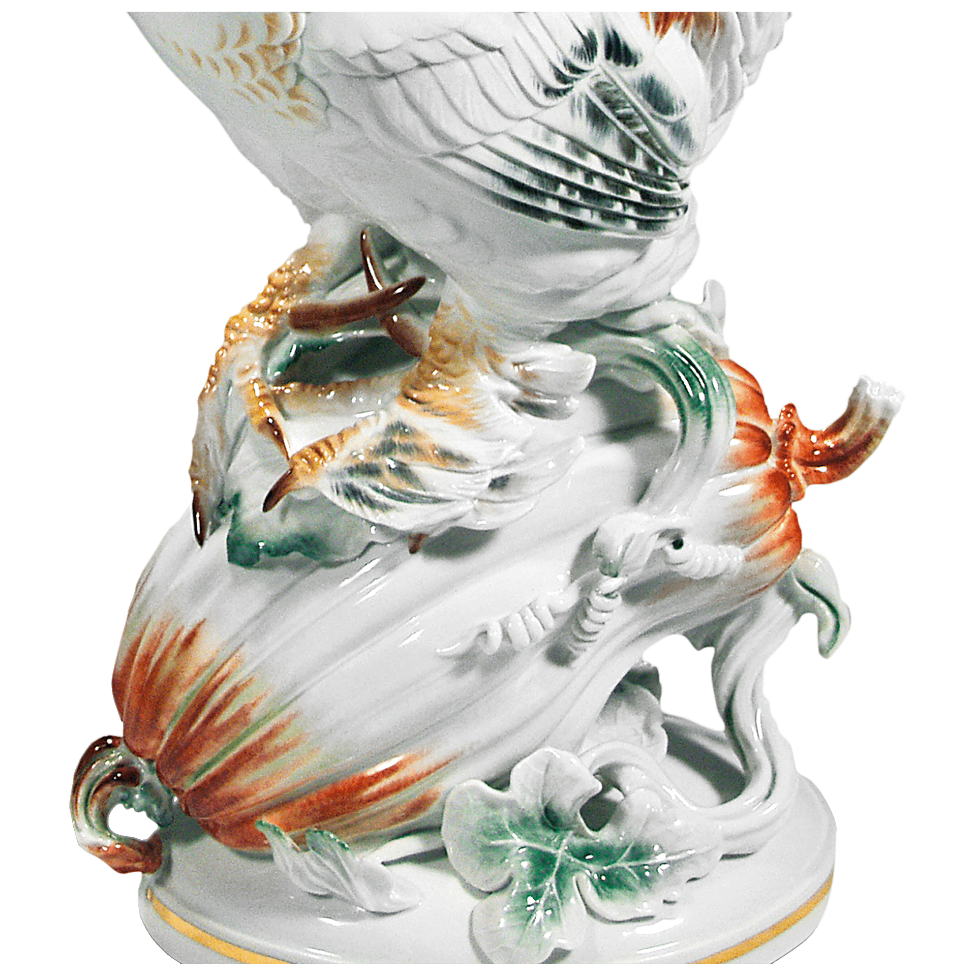 Vogel Figur Hahn auf Melone, H 40 cm | Meissen Exklusiv - Kollektion 900380 - 77365 - Meissen Weimar
