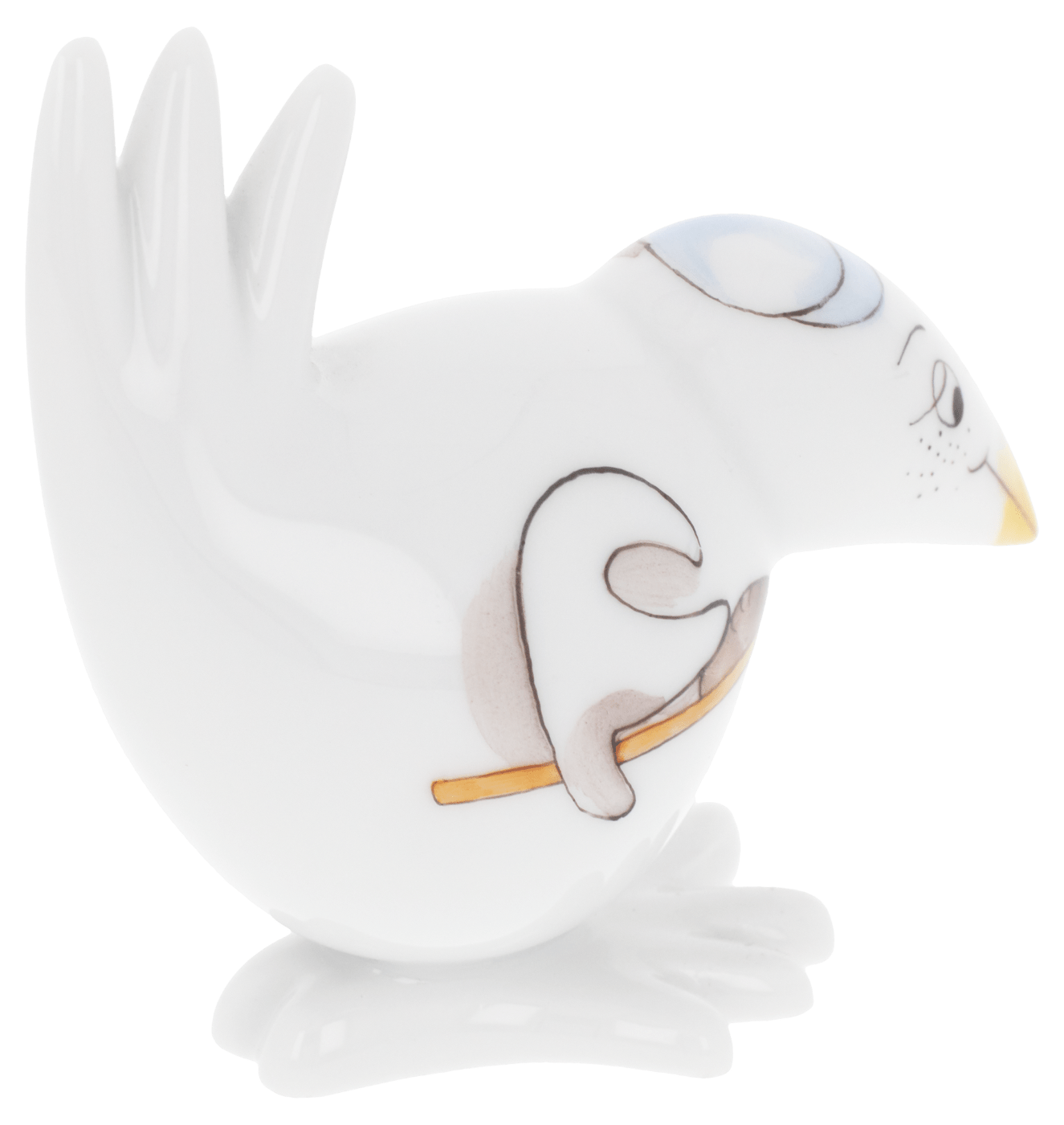 Vogel Figur, Spaßvogel Bäcker, H 6,5 cm | Meissen Figuren Individuell 71a206 - 77411 - Meissen Weimar