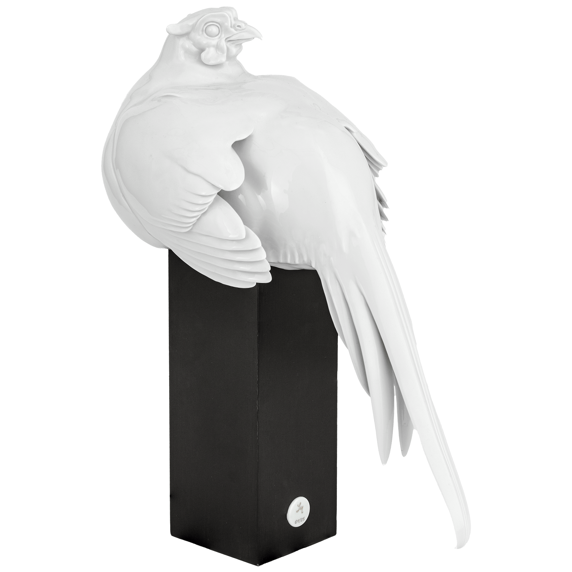 Vogelfigur Fasan, Weiß, H 38 cm, limitiert 25 Stück | Meissen Limitierte Meisterwerke 000084-77m10 - Meissen Weimar