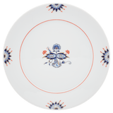 Vorspeise- und Dessertteller, Blütenknospen, Doppelblatt, kobaltblau, rot, gold, Ø 22 cm | Meissen No. 41 Noble Blue