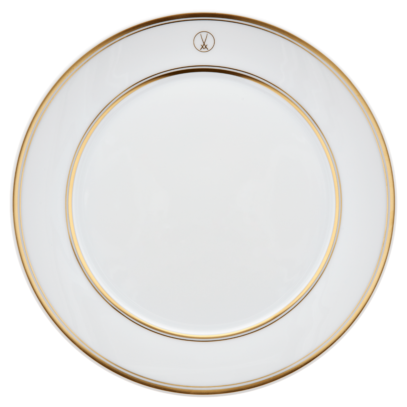 Vorspeise - und Dessertteller, Form "No 41", Swords Luxury Gold, Schwertermedaillon, Goldfaden, Goldband, Ø 22 cm | Meissen No.41 Swords Luxury Gold 99a367 - 41473 - Meissen Weimar