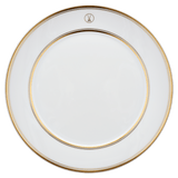 Vorspeise- und Dessertteller, Form "No 41", Swords Luxury Gold, Schwertermedaillon, Goldfaden, Goldband, Ø 22 cm | Meissen No.41 Swords Luxury Gold