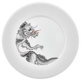 Vorspeise- und Dessertteller, Ming Dragon, schwarz, Ø 22 cm | Meissen Vitruv