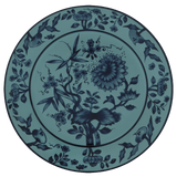 Vorspeise- und Dessertteller, petrol, Ø 22 cm | Meissen No.41 Royal Blossom