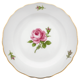 Vorspeise- und Dessertteller, Purpur Rose mitte, bunt, Goldrand, Ø 20 cm | Meissen Neuer Ausschnitt