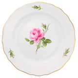 Vorspeise- und Dessertteller, Rose mitte, bunt, Goldrand, Ø 18 cm | Meissen Neuer Ausschnitt