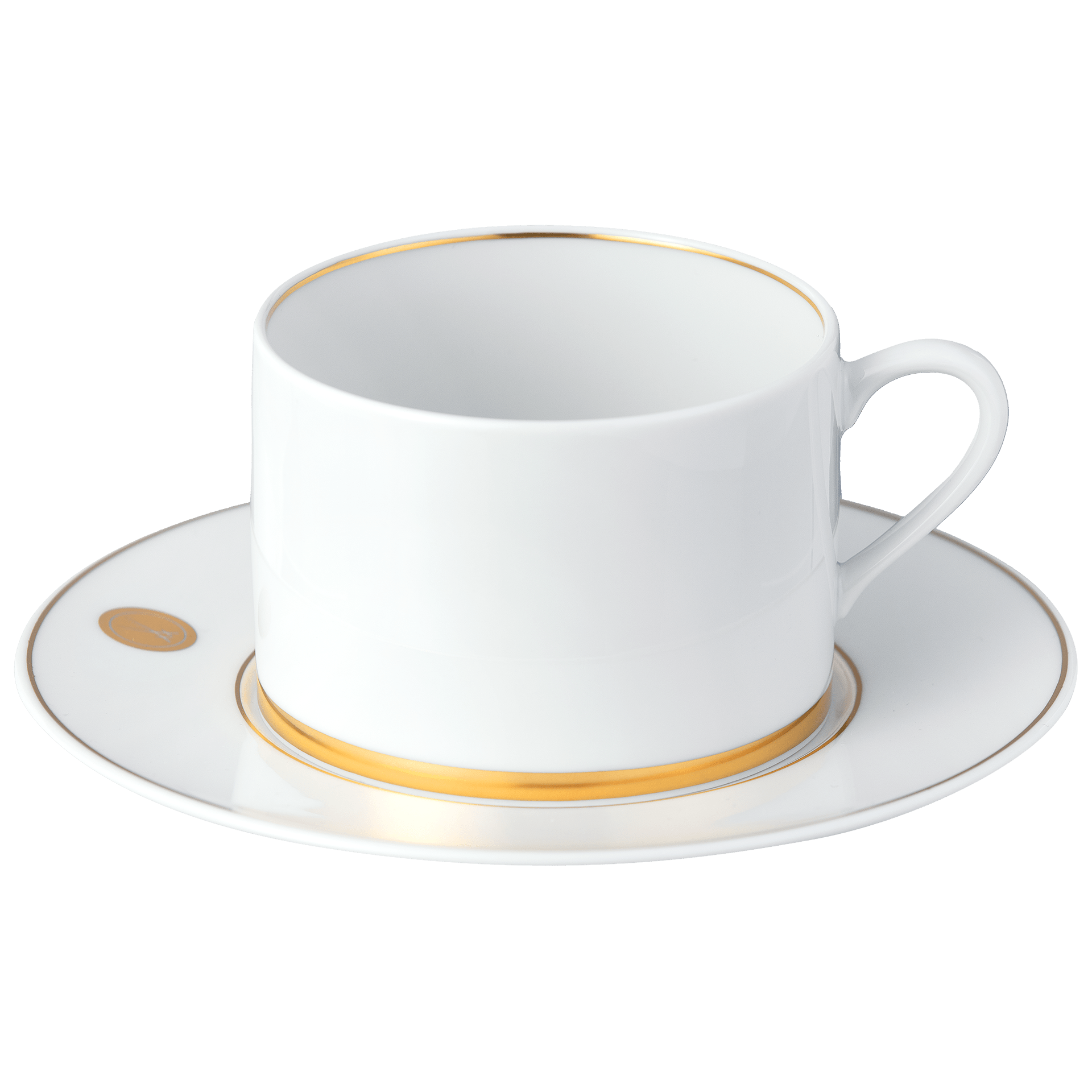 Vorspeise - und Dessertteller, Schwertermedaillon, Goldfaden, Goldband, Ø 22 cm | Meissen No.41 Swords Luxury Gold 99a370 - 36584 - Meissen Weimar