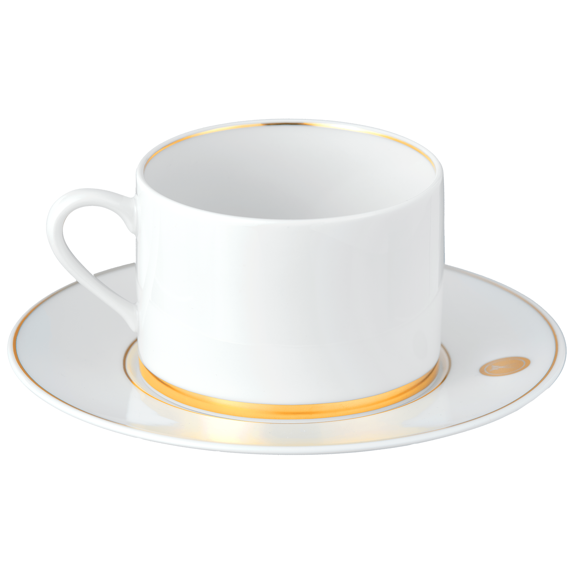 Vorspeise - und Dessertteller, Schwertermedaillon, Goldfaden, Goldband, Ø 22 cm | Meissen No.41 Swords Luxury Gold 99a370 - 36584 - Meissen Weimar