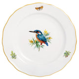 Vorspeise- und Dessertteller, Vintage Vogelmalerei, Motiv - Eisvogel, Goldrand, Ø 20 cm | Meissen Neuer Ausschnitt