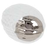 Walnussdose, Platinpunkt, L 6,5 cm | Meissen Dosen Kollektion "Orangerie"